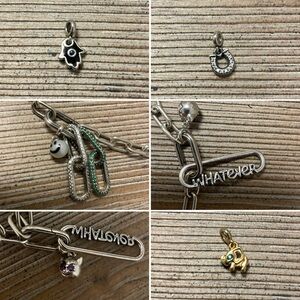 Pandora ME Sterling Silver Charm Bracelet/Necklace Links with Assorted Charms